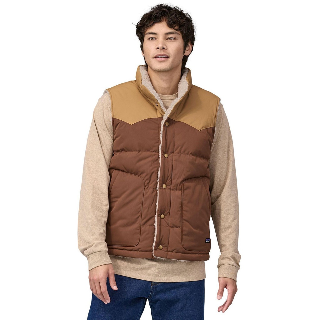 [000216494000000] Patagonia Men's Reversible Bivy Down Vest (Grey, S)