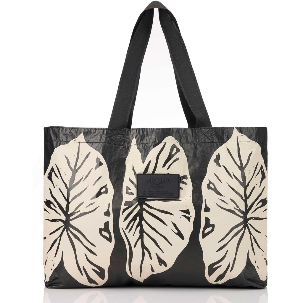 [000217919000000] Aloha Collection Holo Holo Tote Bag (Black On Sandstone)