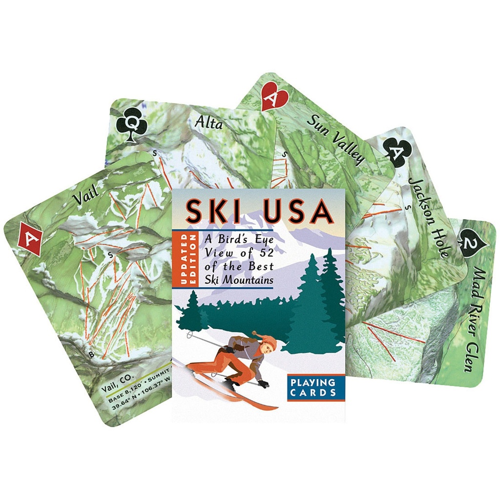 [000225610000000] Inkstone Designs Ski USA Playing Cards
