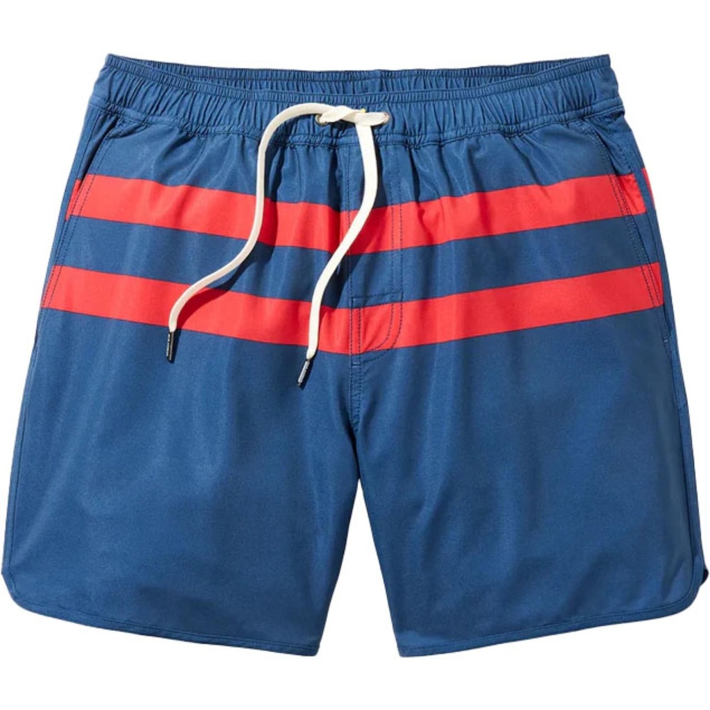 [000225965000000] Fair Harbor Men's Anchor 6" Swim Trunks (Red Patterned, S)