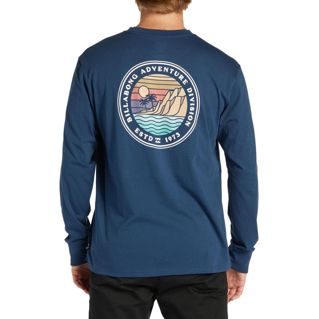 [000226119000000] Billabong Men's Rockies Long Sleeve T Shirt (Dark Blue, S)