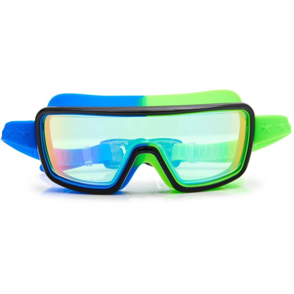 Bling2o Kids' Cyborg Cyan Prismatic Swim Goggles