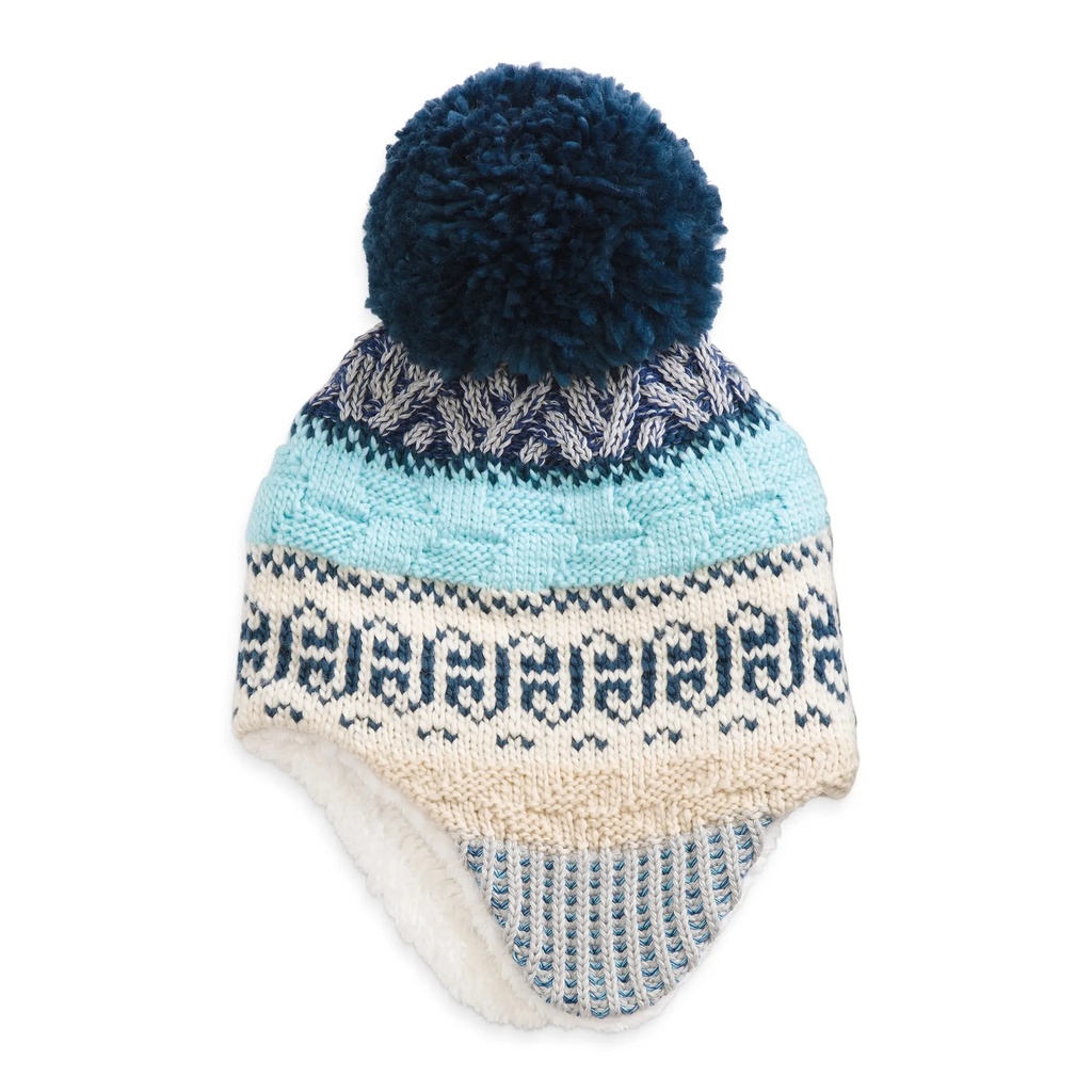 [000226890000000] The North Face Kids Baby Fair Isle Earflap Beanie (TNF Light Grey Heather)