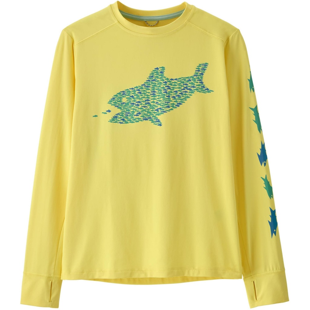 [000214337000006] Patagonia Boys' Capilene Silkweight Long-Sleeved T-Shirt (Green, XS)