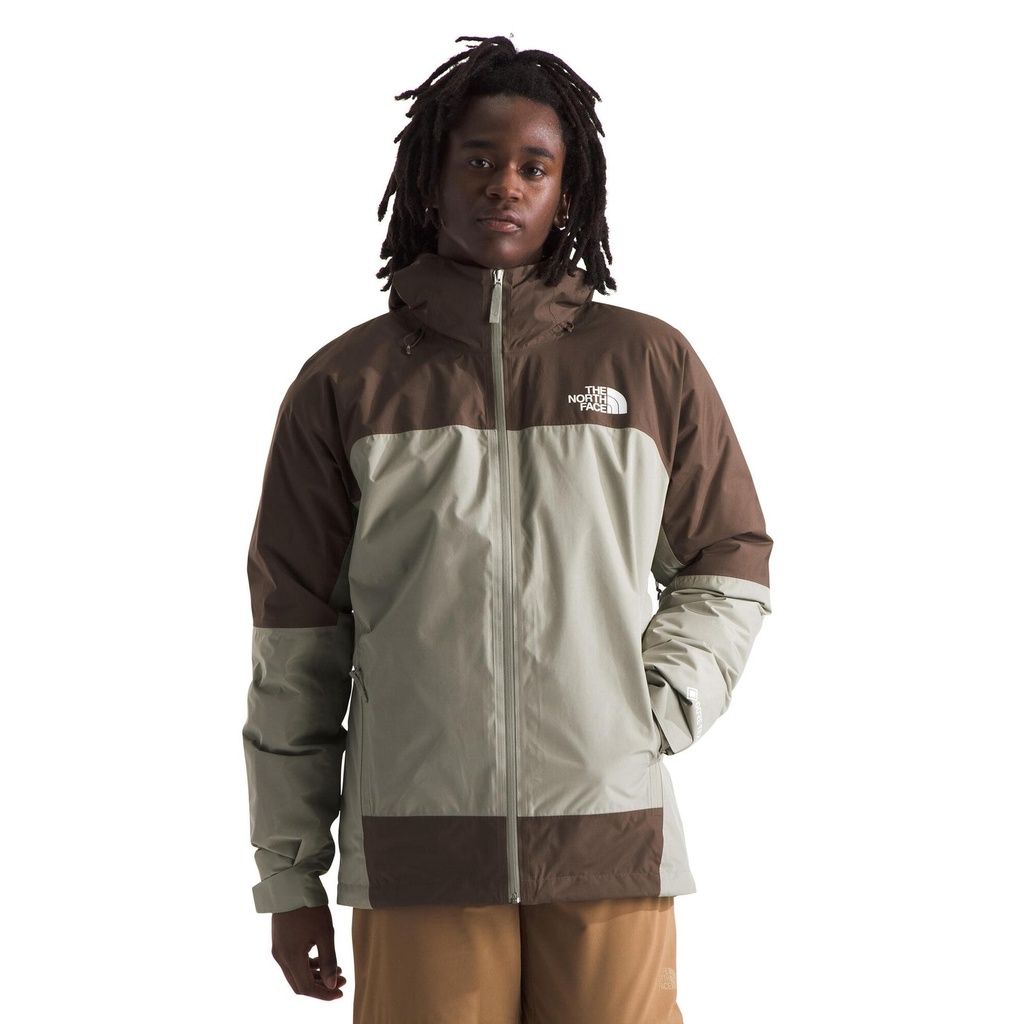 [000230639000000] The North Face Men's Mountain Light Triclimate GTX Jacket (Clay Grey/Smokey Brown, S)