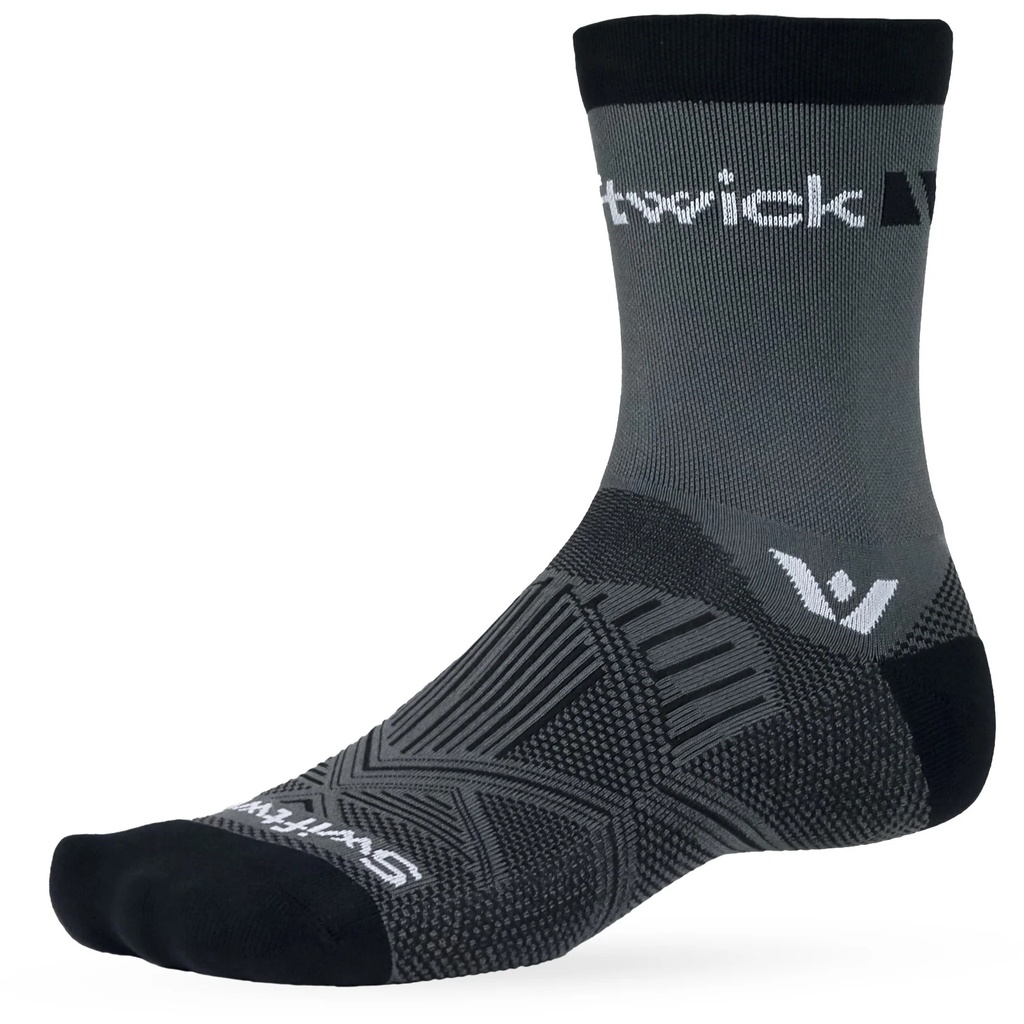 [000231871000000] Swiftwick Aspire Mid-Crew Socks (Charcoal/Grey, S)