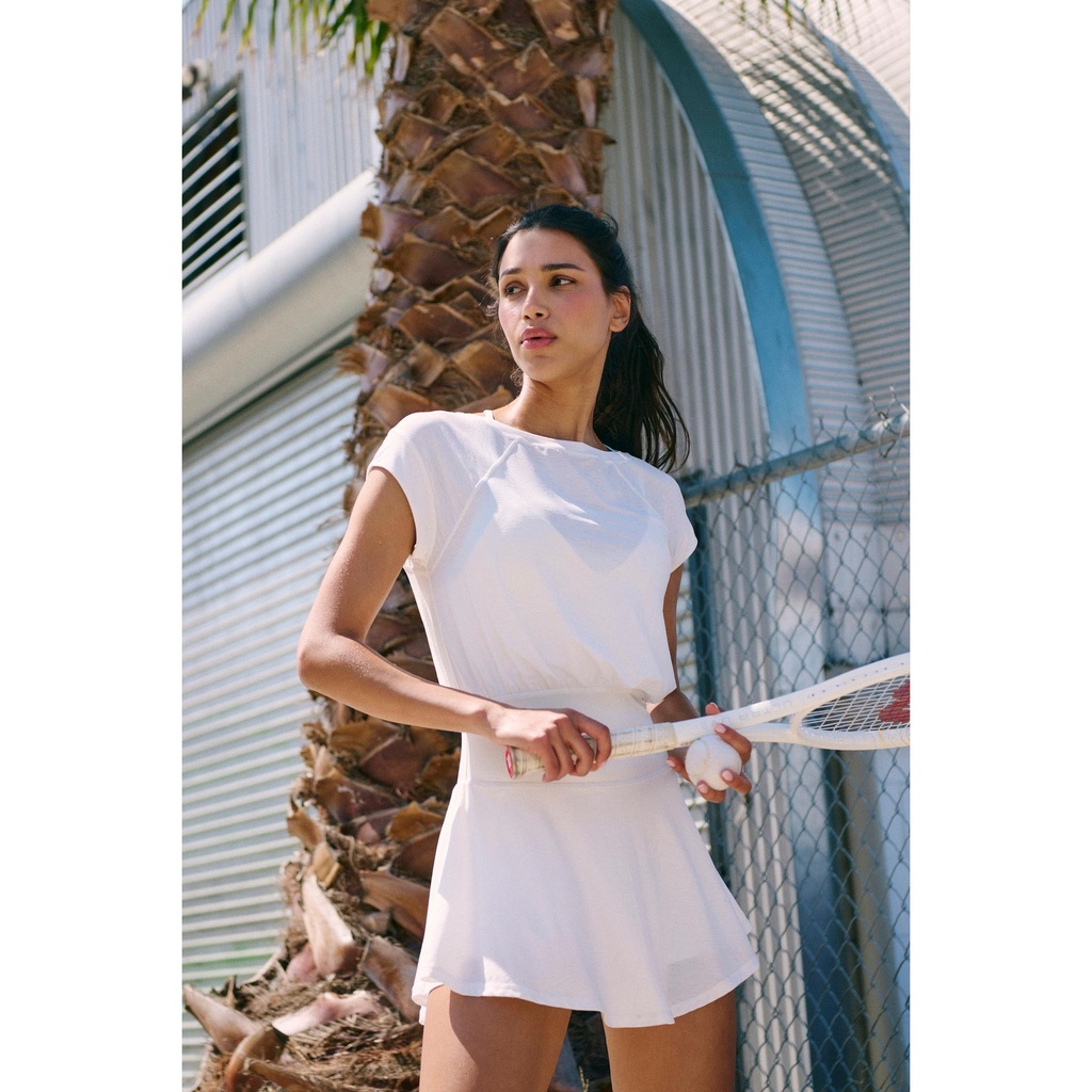[000244824000001] FP Movement Women's Net Shot Skortsie (White, XS)