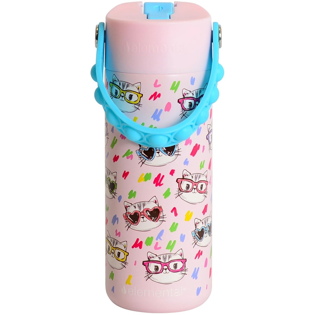 Elemental Fidget Handle Kids Stainless Water Bottle - 18oz