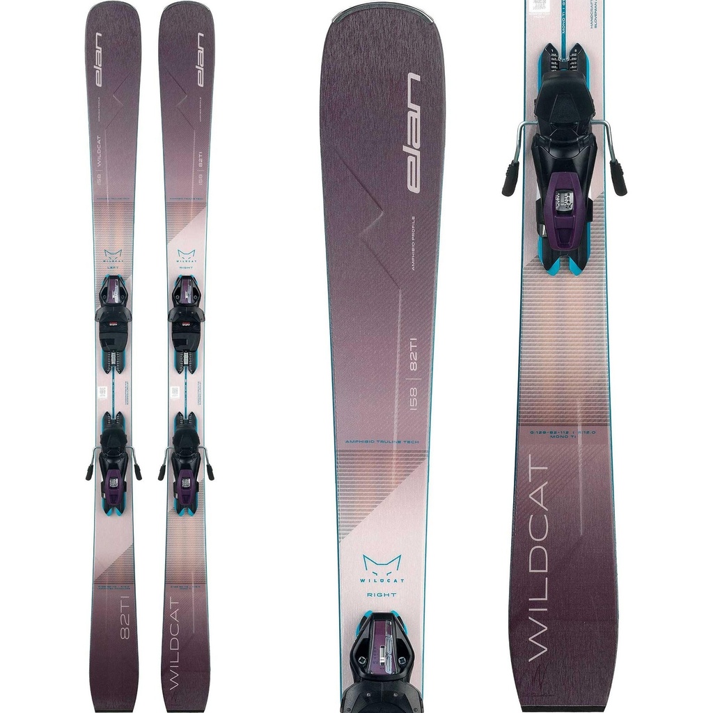 Elan Women's Wildcat 82 TI Skis with ELX 9.0 GripWalk Shift Bindings