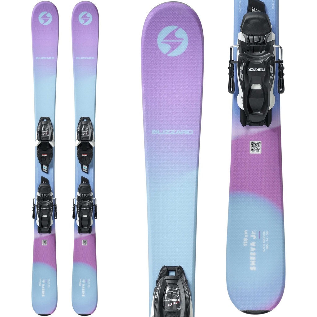 Blizzard Kids' Sheeva Twin Skis w/ JR-7.0 Bindings