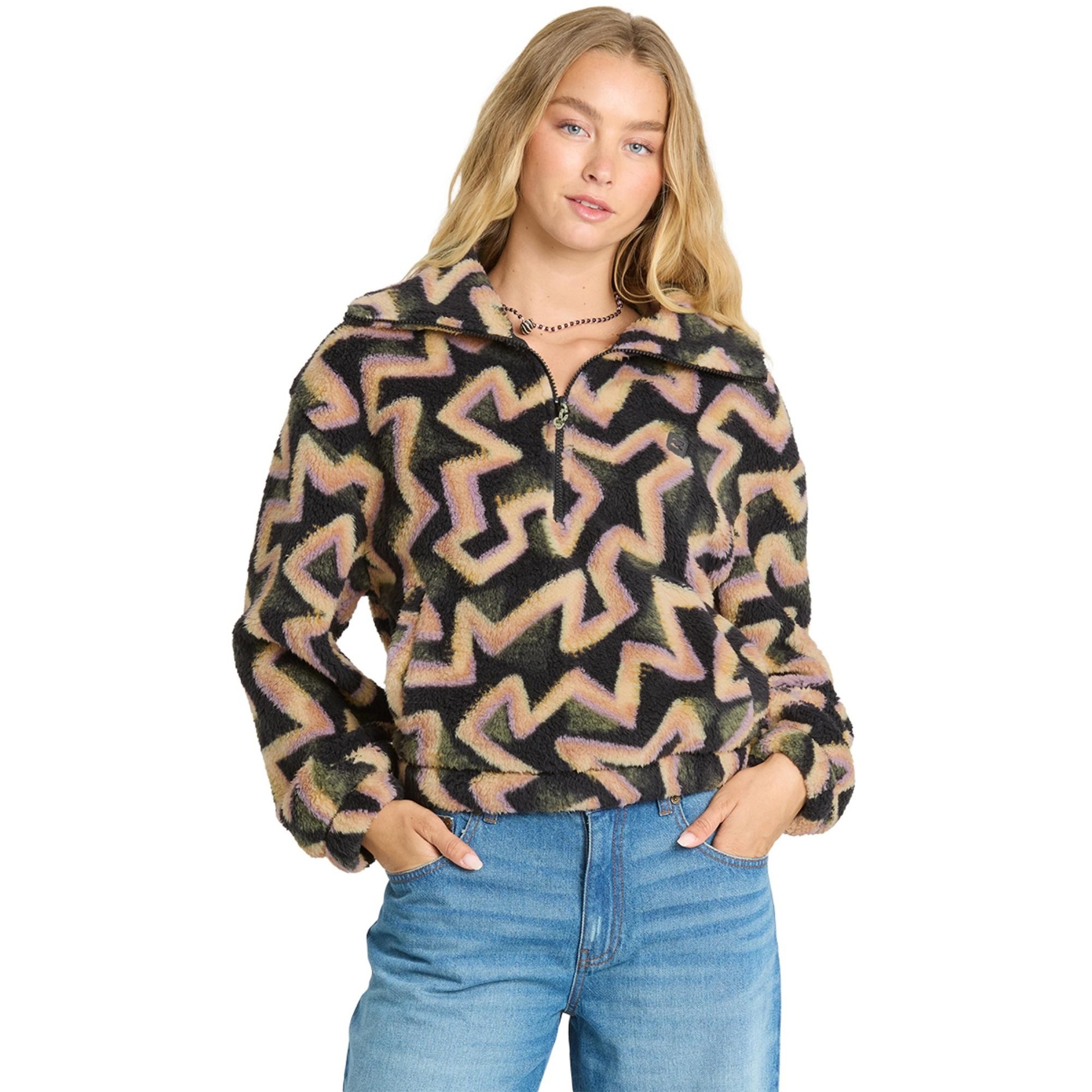 Billabong Women's Barra Sherpa Half Zip Sweater